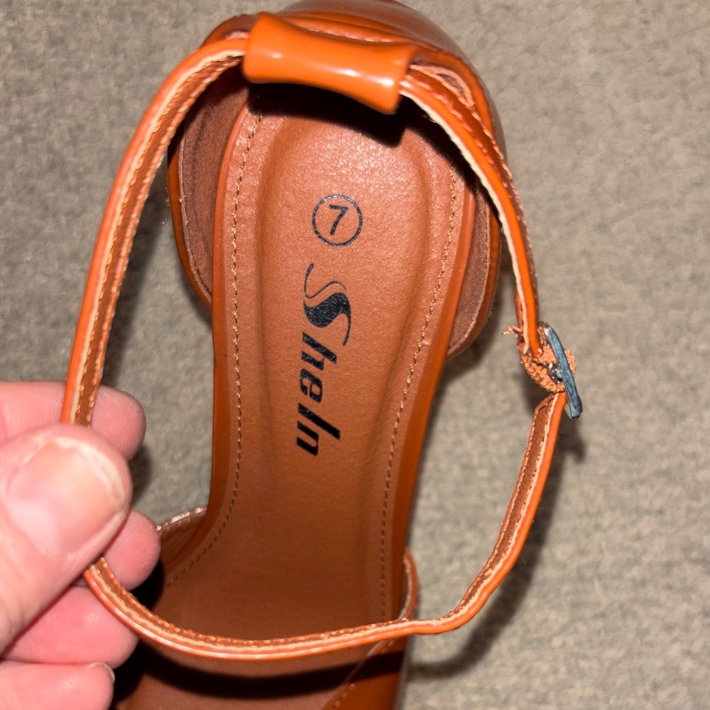 SheIN Bold Orange Platform Shoes - Picture 6 of 10